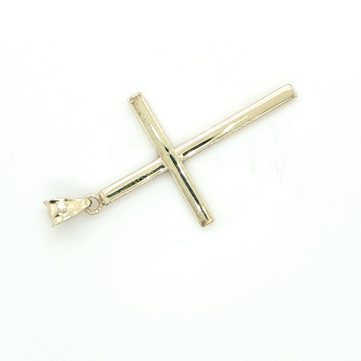 1.25 inch 14K Yellow Gold Cross Pendant