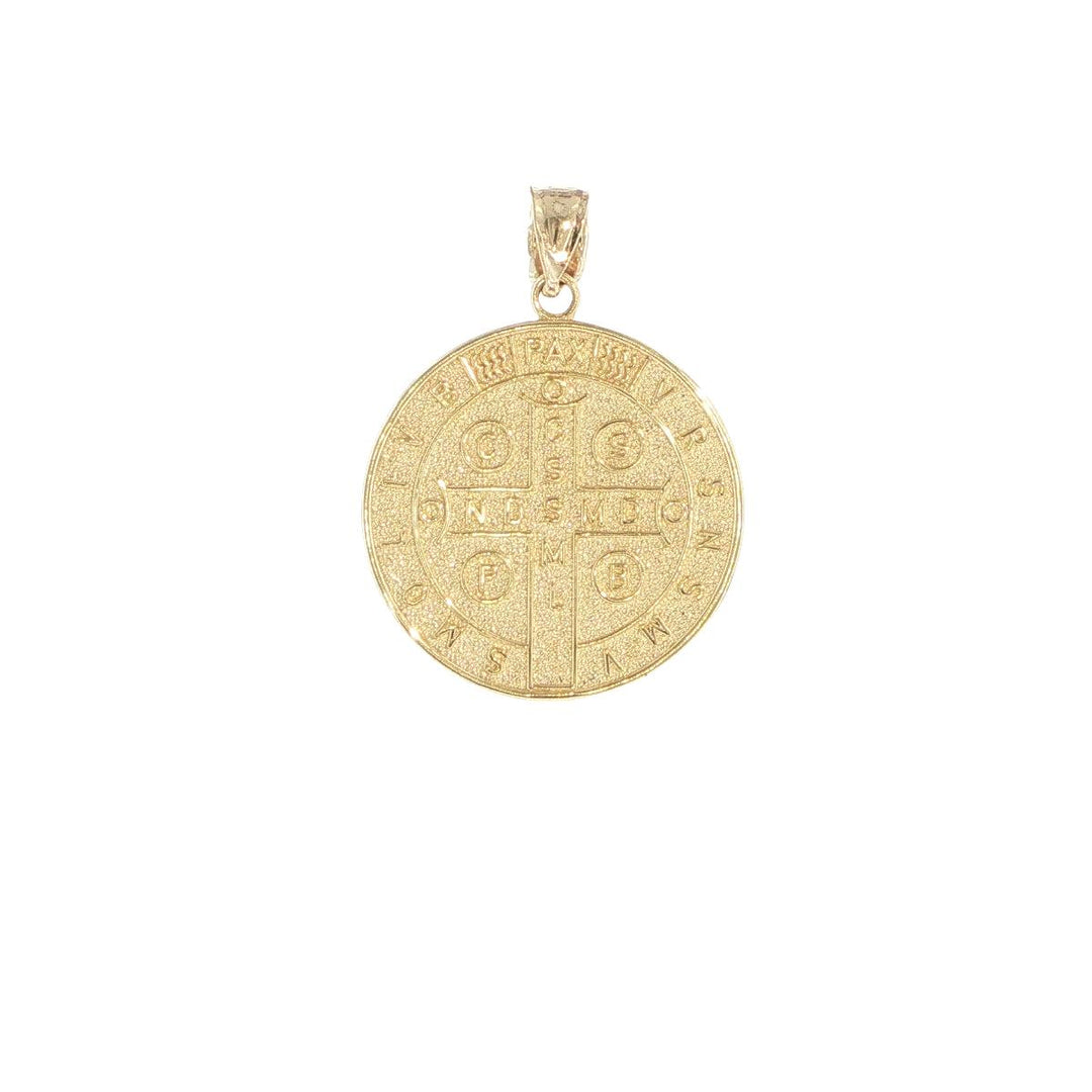 14K Yellow Gold St. Benedict Medal Pendant