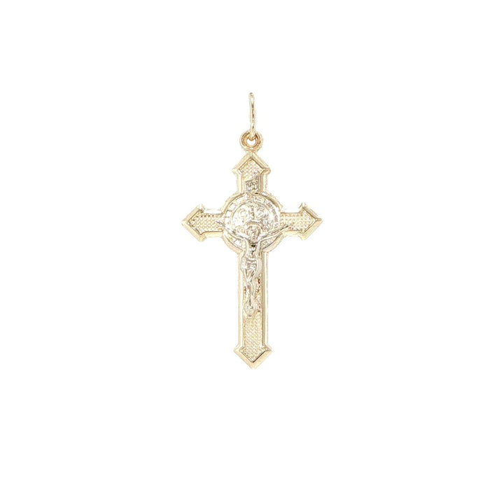 14K Two-Tone Gold Cross Pendant