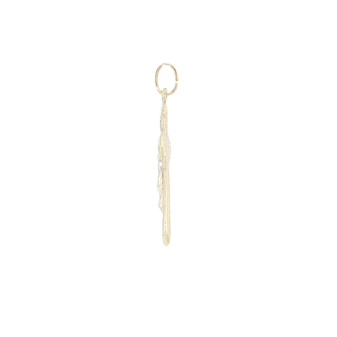 14K Two-Tone Gold Cross Pendant