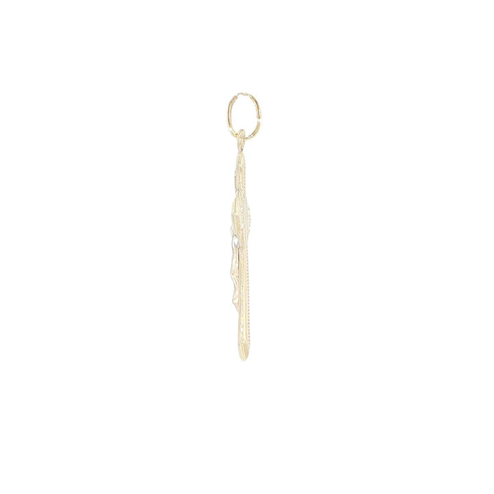 14K Two-Tone Gold Cross Pendant