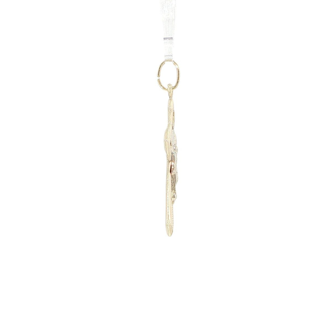 14K Two-Tone Gold Cross Pendant