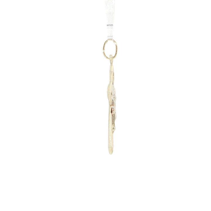 14K Two-Tone Gold Cross Pendant