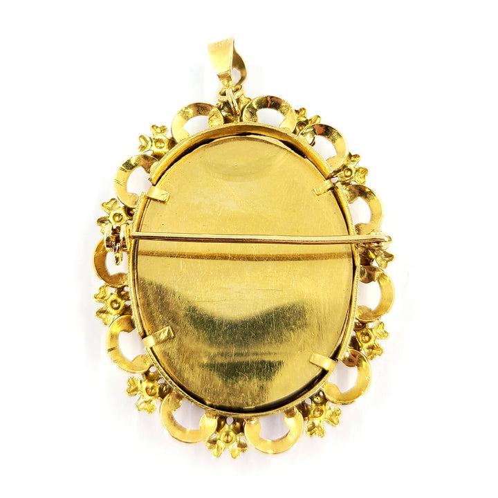 Painted Portrait Pendant or Pin