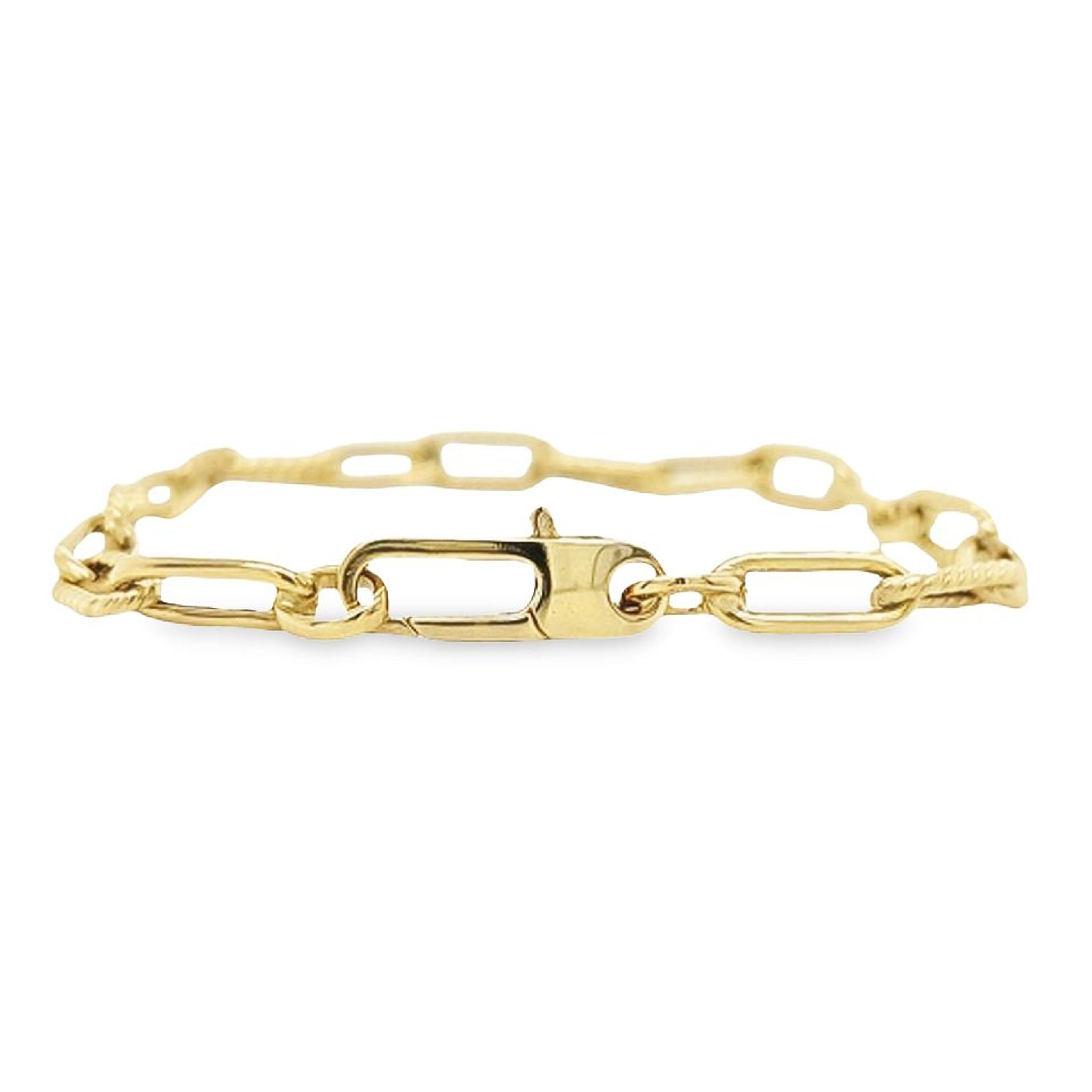 Polished and Fluted Paperclip Link Bracelet – Jae's Jewelers