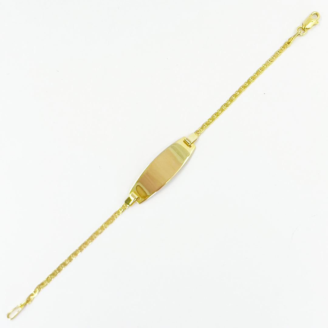 Gold Anchor Link ID Bracelet