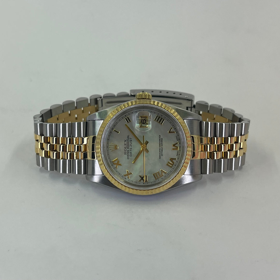 36mm Rolex Datejust  18K Yellow Gold & Steel