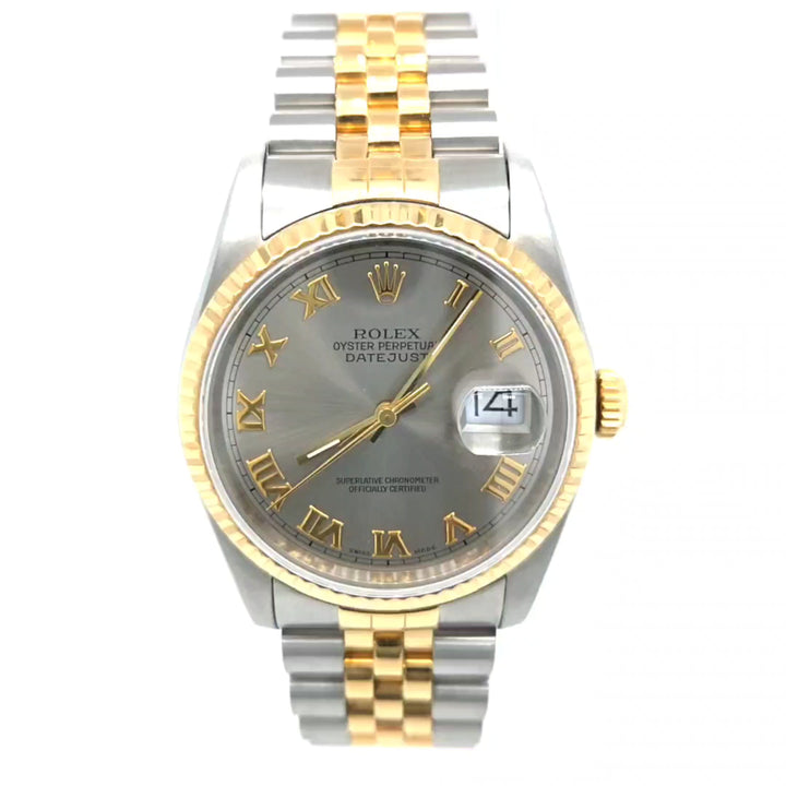 36mm Rolex Datejust – Rhodium Roman Dial