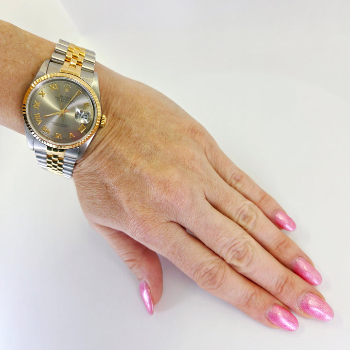36mm Rolex Datejust – Rhodium Roman Dial