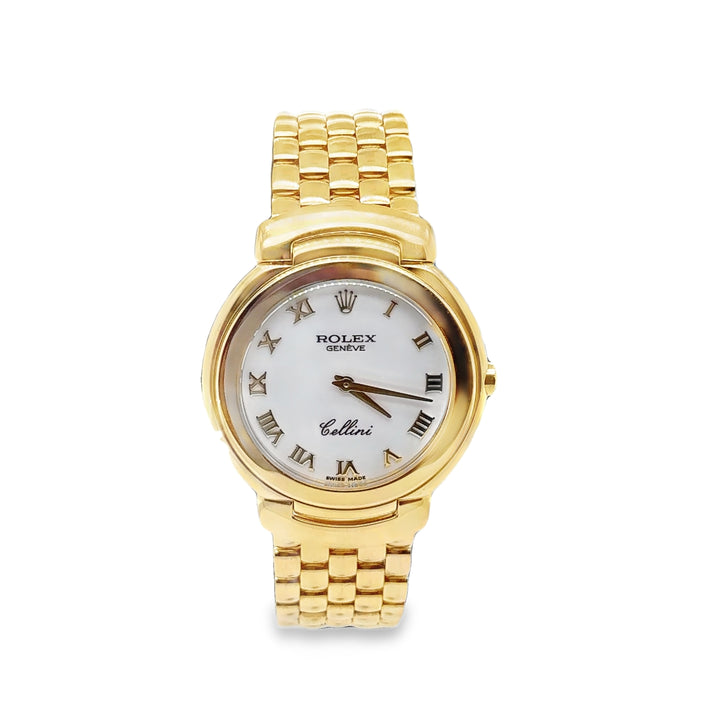 32mm Rolex Cellini 18K Yellow Gold Quartz Watch