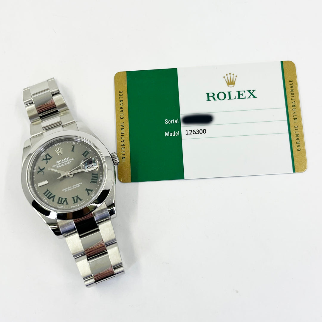 41mm Rolex Datejust Wimbledon Stainless Steel Automatic Watch