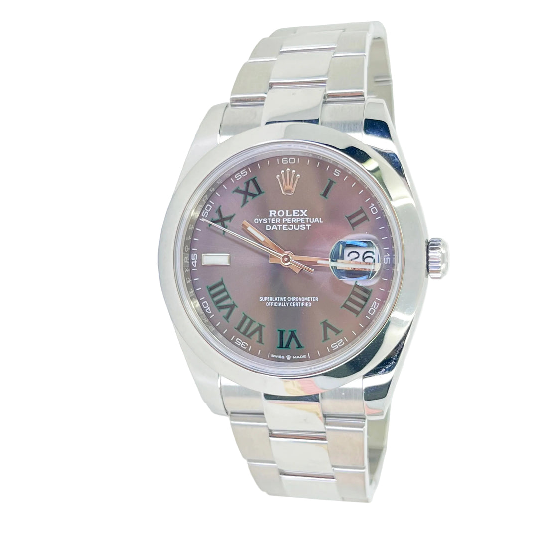 41mm Rolex Datejust Wimbledon Stainless Steel Automatic Watch
