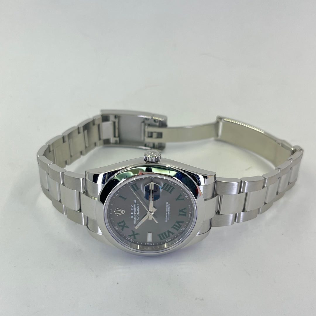41mm Rolex Datejust Wimbledon Stainless Steel Automatic Watch