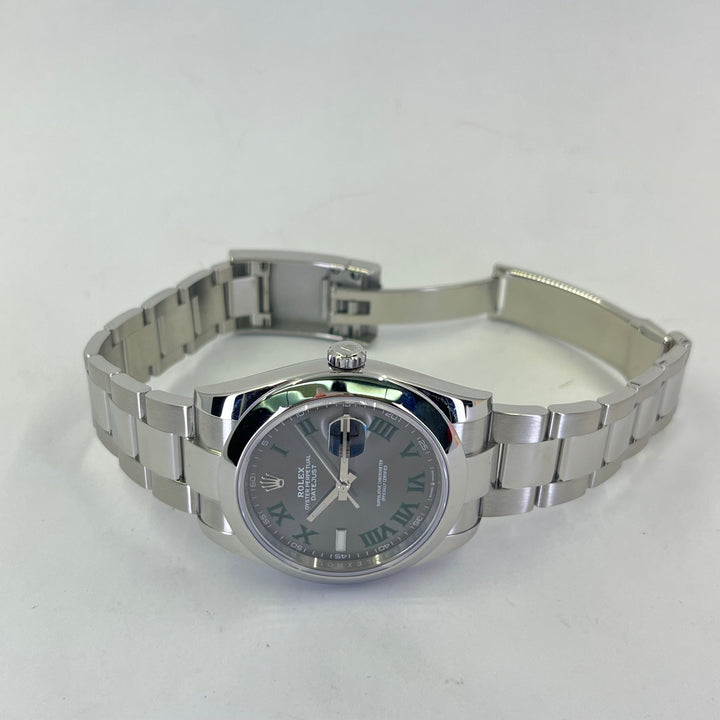 41mm Rolex Datejust Wimbledon Stainless Steel Automatic Watch