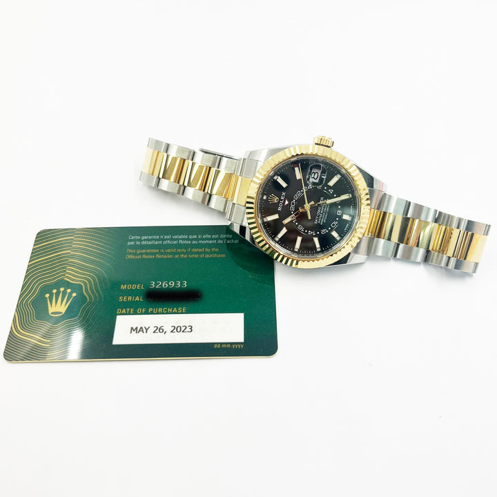 Rolex Sky-Dweller 42mm Steel & 18K Gold Black Dial