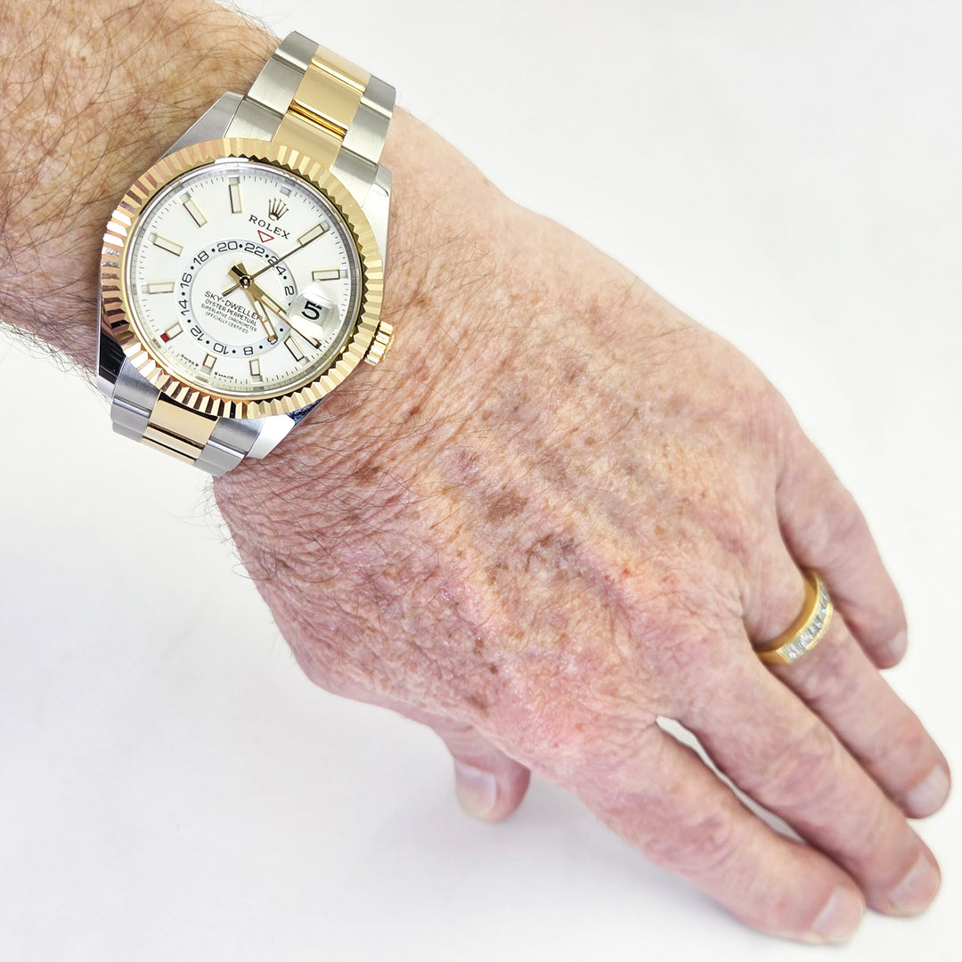 Rolex Sky-Dweller 42mm White Dial Steel & 18K Gold Oyster Bracelet