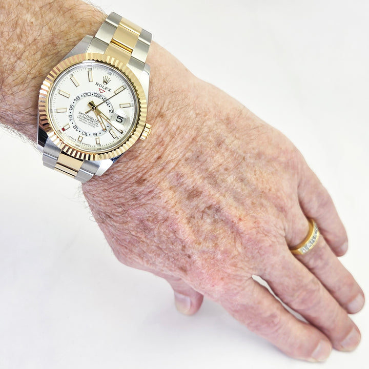 Rolex Sky-Dweller 42mm White Dial Steel & 18K Gold Oyster Bracelet