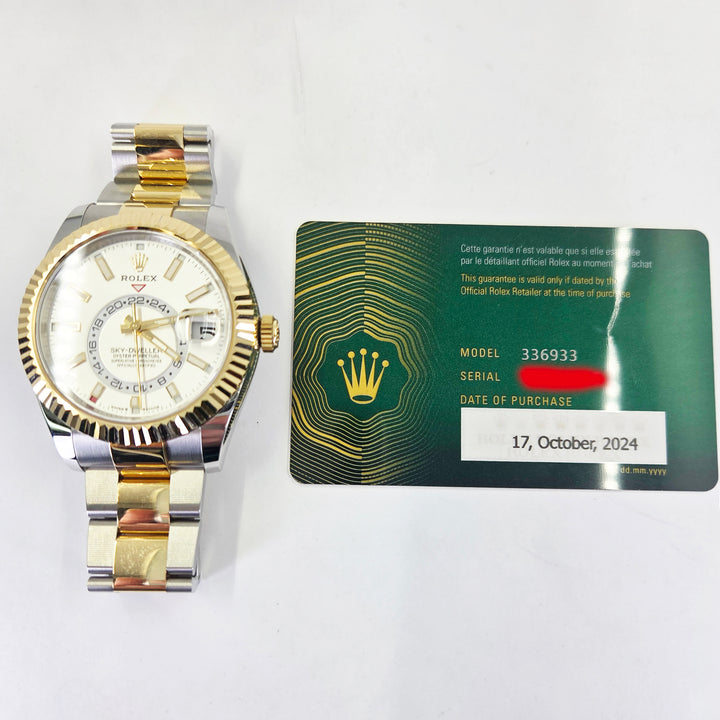 Rolex Sky-Dweller 42mm White Dial Steel & 18K Gold Oyster Bracelet