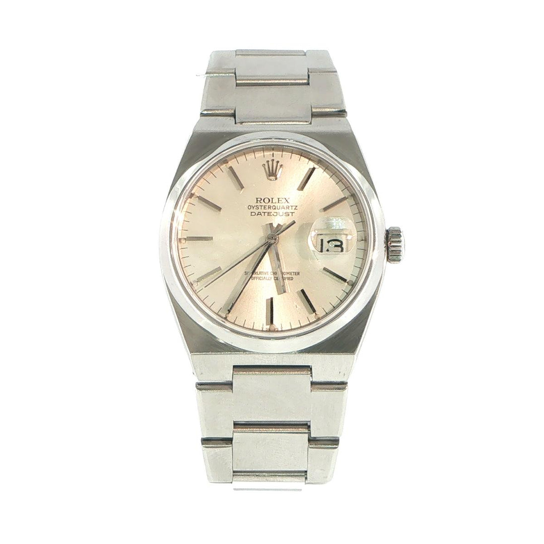 Rolex Oysterquartz Datejust 36mm Stainless Steel Silver Dial