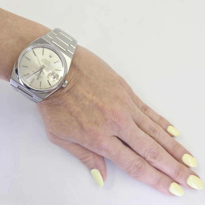 Rolex Oysterquartz Datejust 36mm Stainless Steel Silver Dial