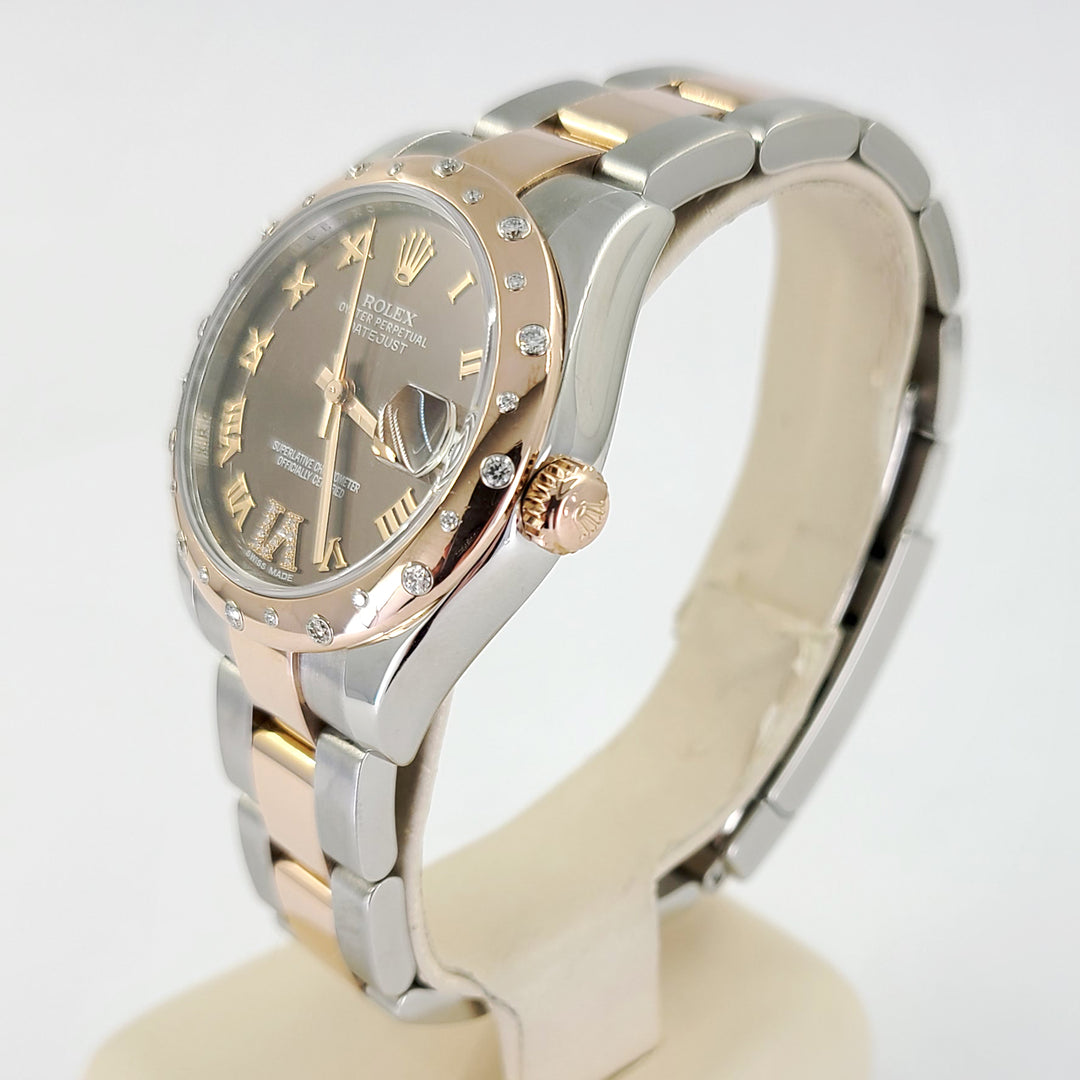 Rolex Datejust 31mm – 18K Rose Gold & Stainless Steel, Chocolate Diamond Dial