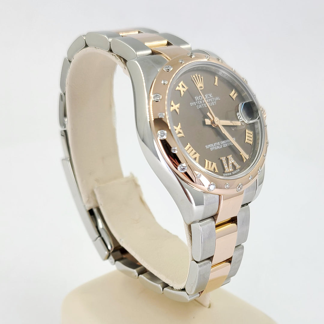 Rolex Datejust 31mm – 18K Rose Gold & Stainless Steel, Chocolate Diamond Dial