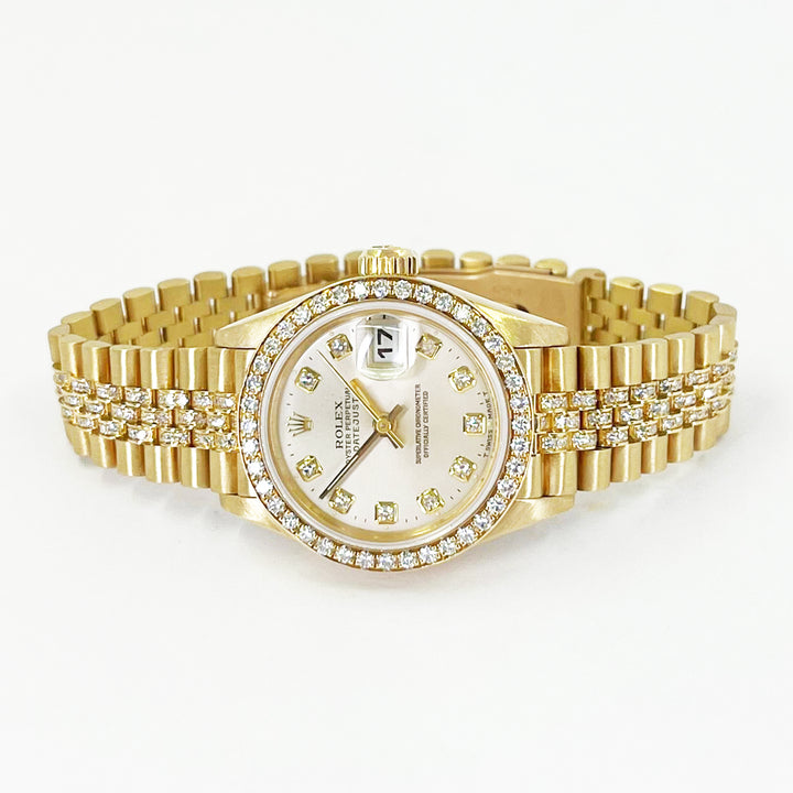26mm Rolex Datejust Diamond Dial, Bezel & Pave President Bracelet