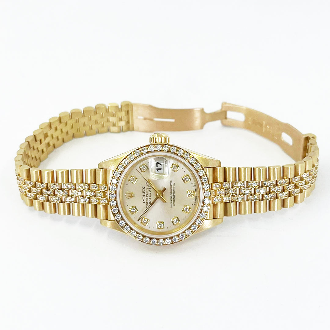 26mm Rolex Datejust Diamond Dial, Bezel & Pave President Bracelet
