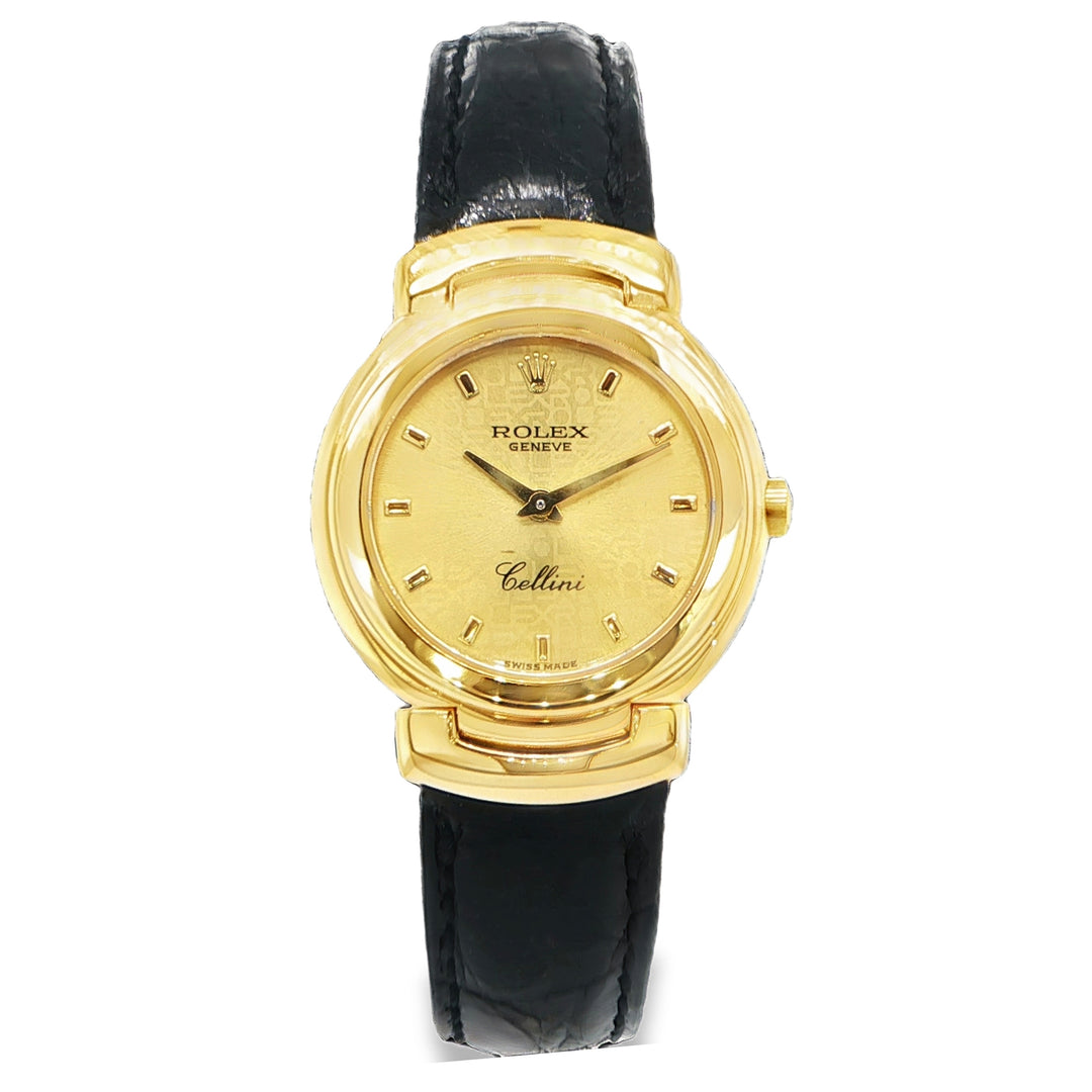 26.5mm Rolex Cellini, Champagne Dial, 18K Yellow Gold