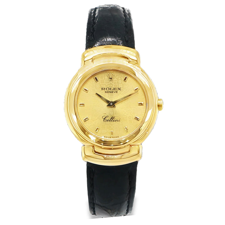 26.5mm Rolex Cellini, Champagne Dial, 18K Yellow Gold
