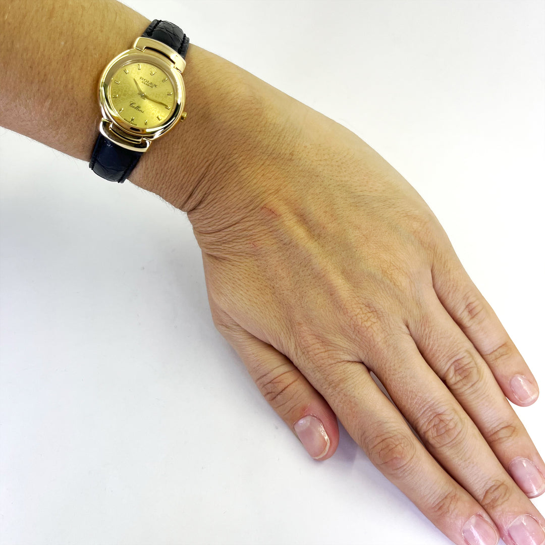 26.5mm Rolex Cellini, Champagne Dial, 18K Yellow Gold