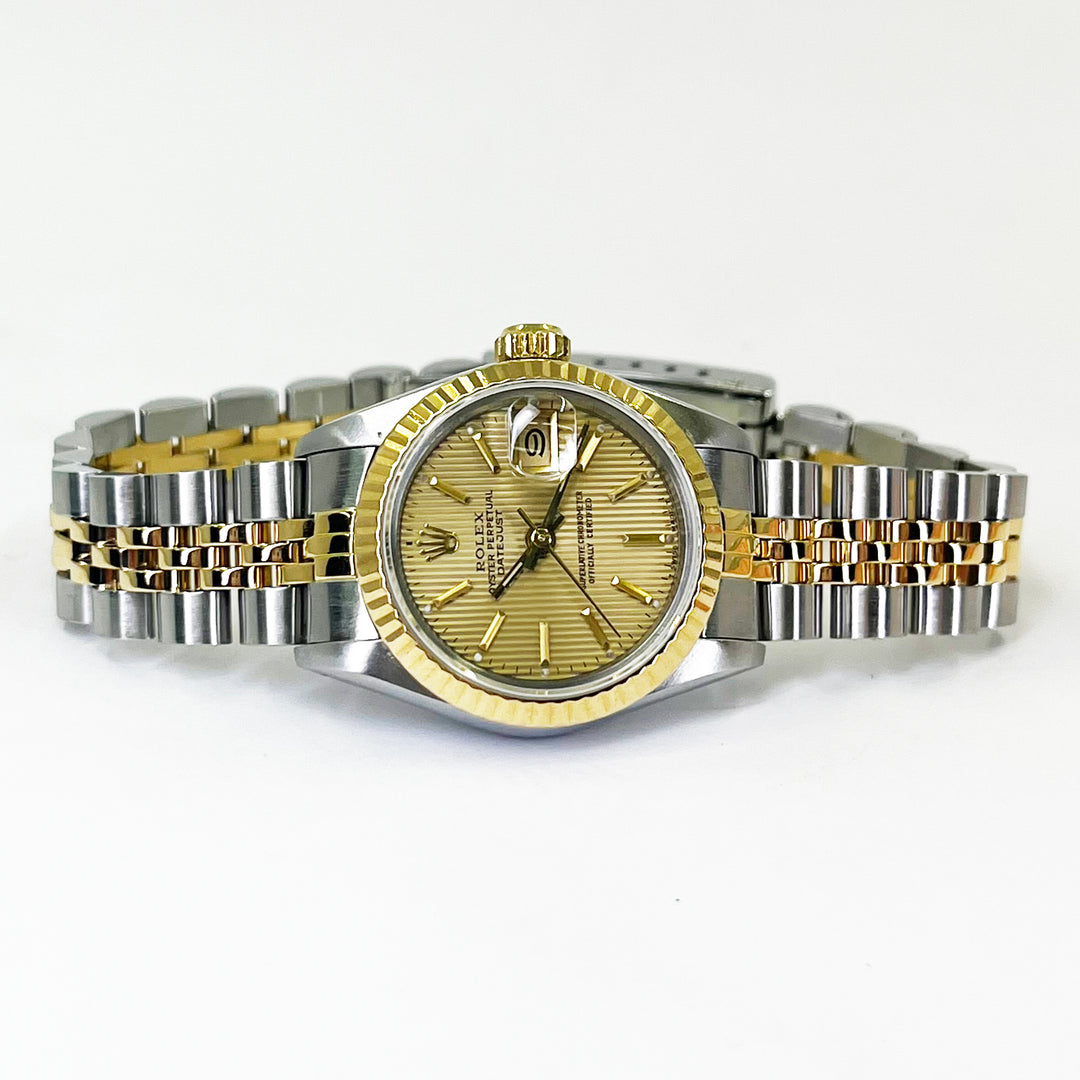 Rolex Datejust 26mm Steel & 18K Gold Champagne Dial