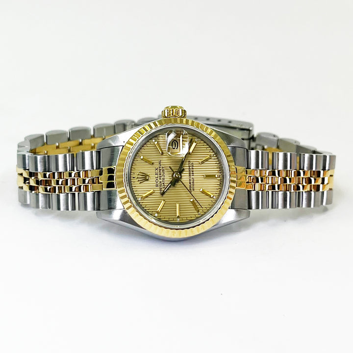Rolex Datejust 26mm Steel & 18K Gold Champagne Dial