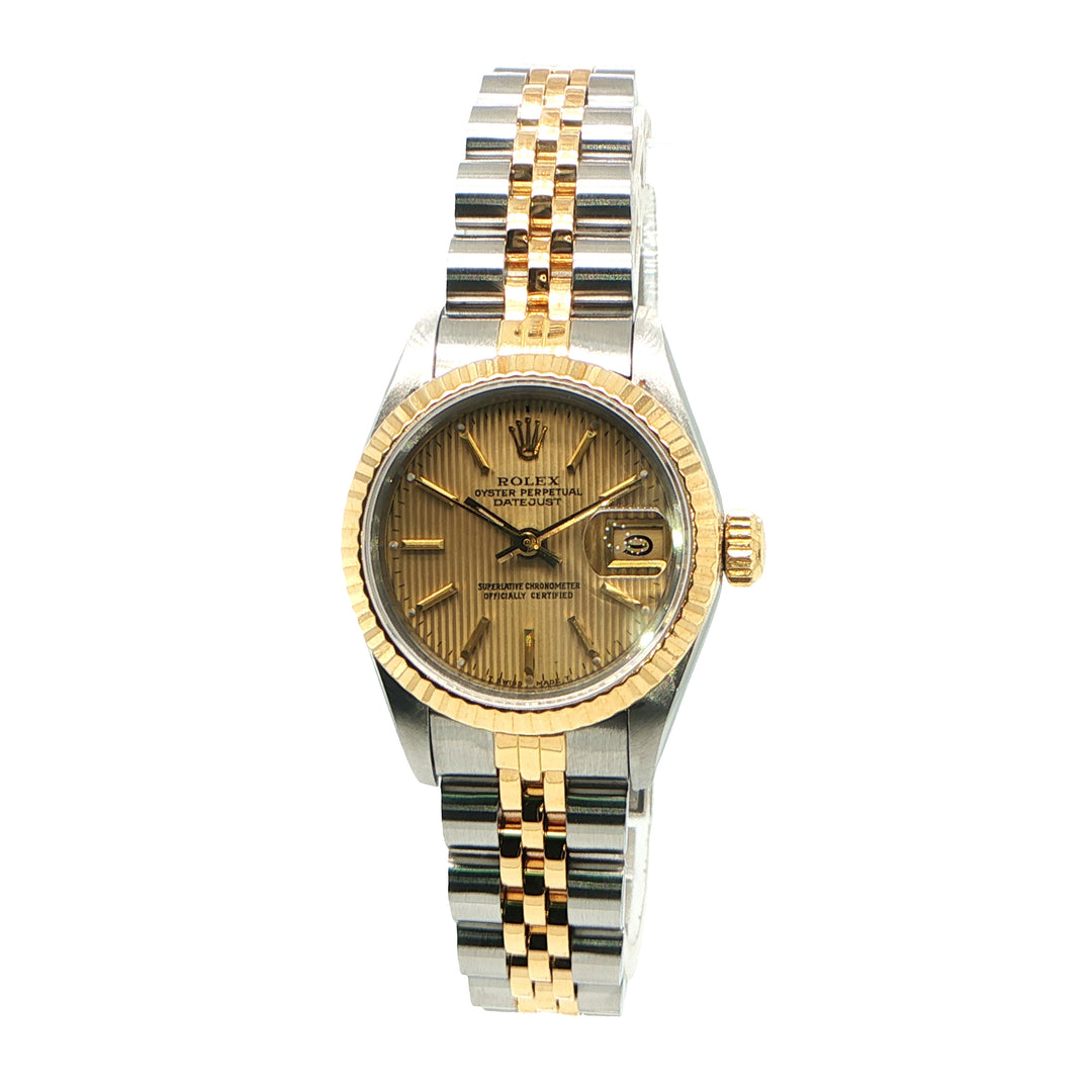 Rolex Datejust 26mm Steel & 18K Gold Champagne Dial