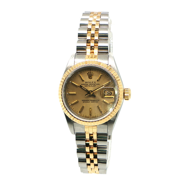 Rolex Datejust 26mm Steel & 18K Gold Champagne Dial