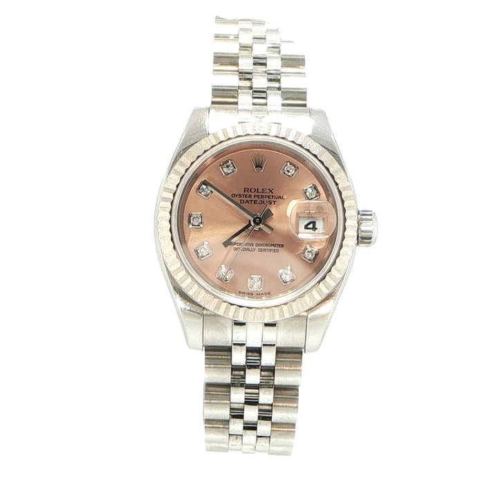 Rolex Datejust 26mm Pink Diamond Dial Jubilee Watch