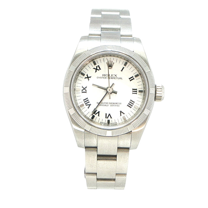 Rolex Oyster Perpetual 26mm White Roman Dial