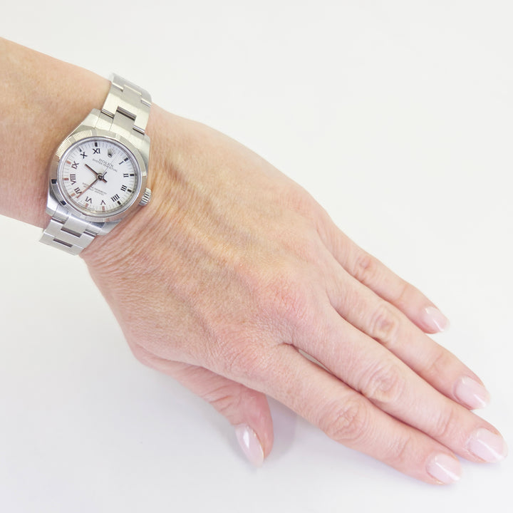 Rolex Oyster Perpetual 26mm White Roman Dial