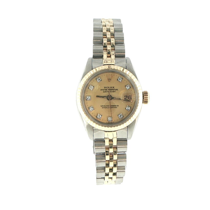 Rolex Datejust 26mm Two-Tone 6917 Champagne Diamond Dial