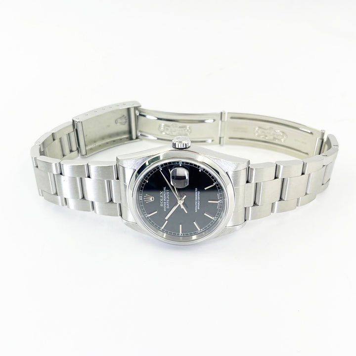 36mm Rolex Datejust – Black Stick Dial