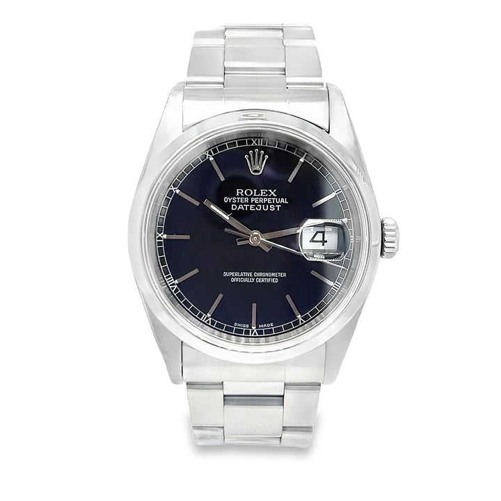 36mm Rolex Datejust – Black Stick Dial
