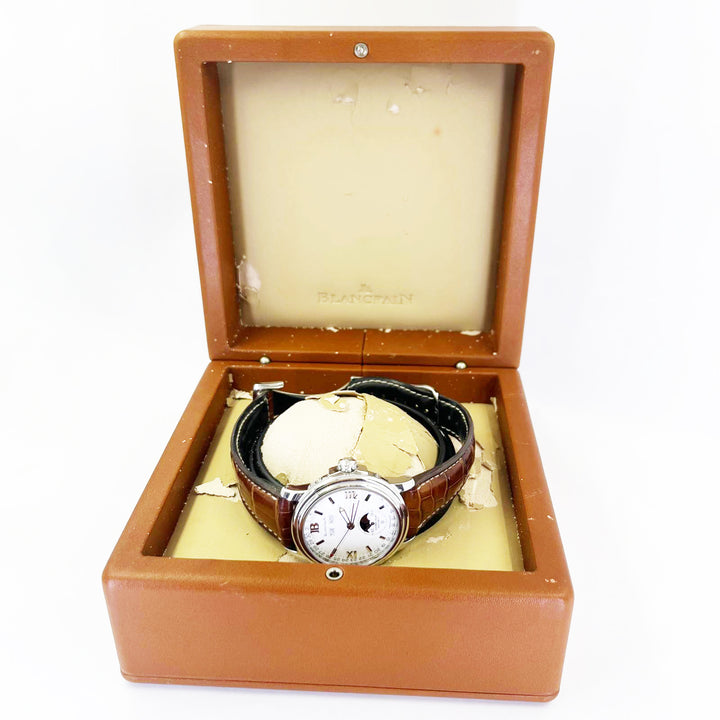 Blancpain Leman Moonphase 38mm Stainless Steel Triple Calendar Automatic Watch