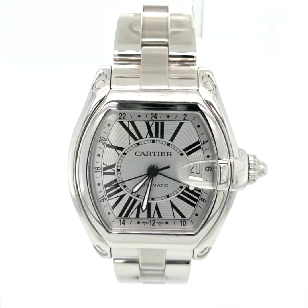Cartier Roadster GMT Stainless Steel Automatic Watch