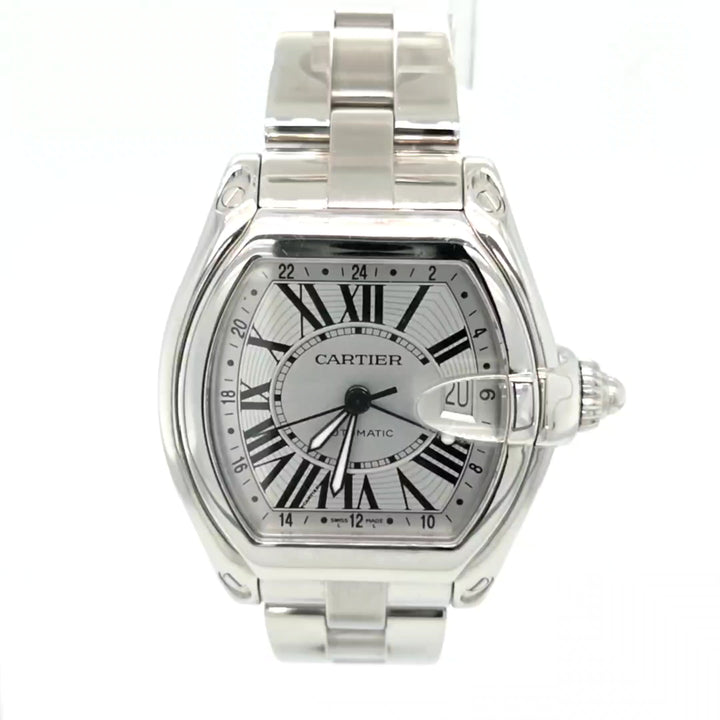 Cartier Roadster GMT Stainless Steel Automatic Watch