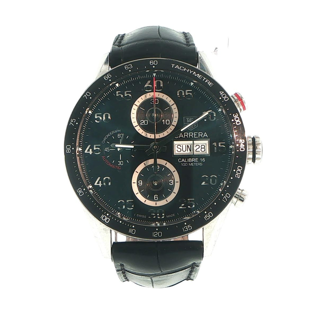 TAG Heuer Carrera Calibre 16 Automatic Chronograph 43mm Black Dial Watch