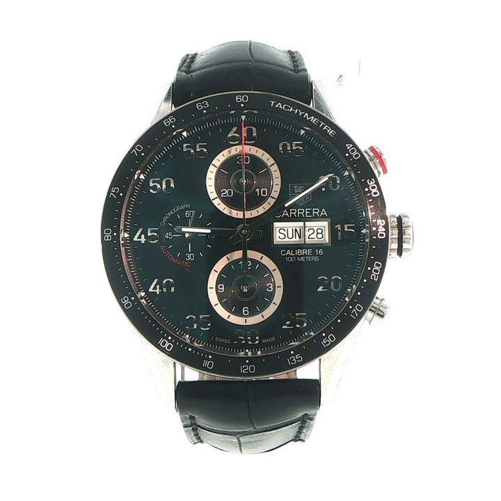 TAG Heuer Carrera Calibre 16 Automatic Chronograph 43mm Black Dial Watch