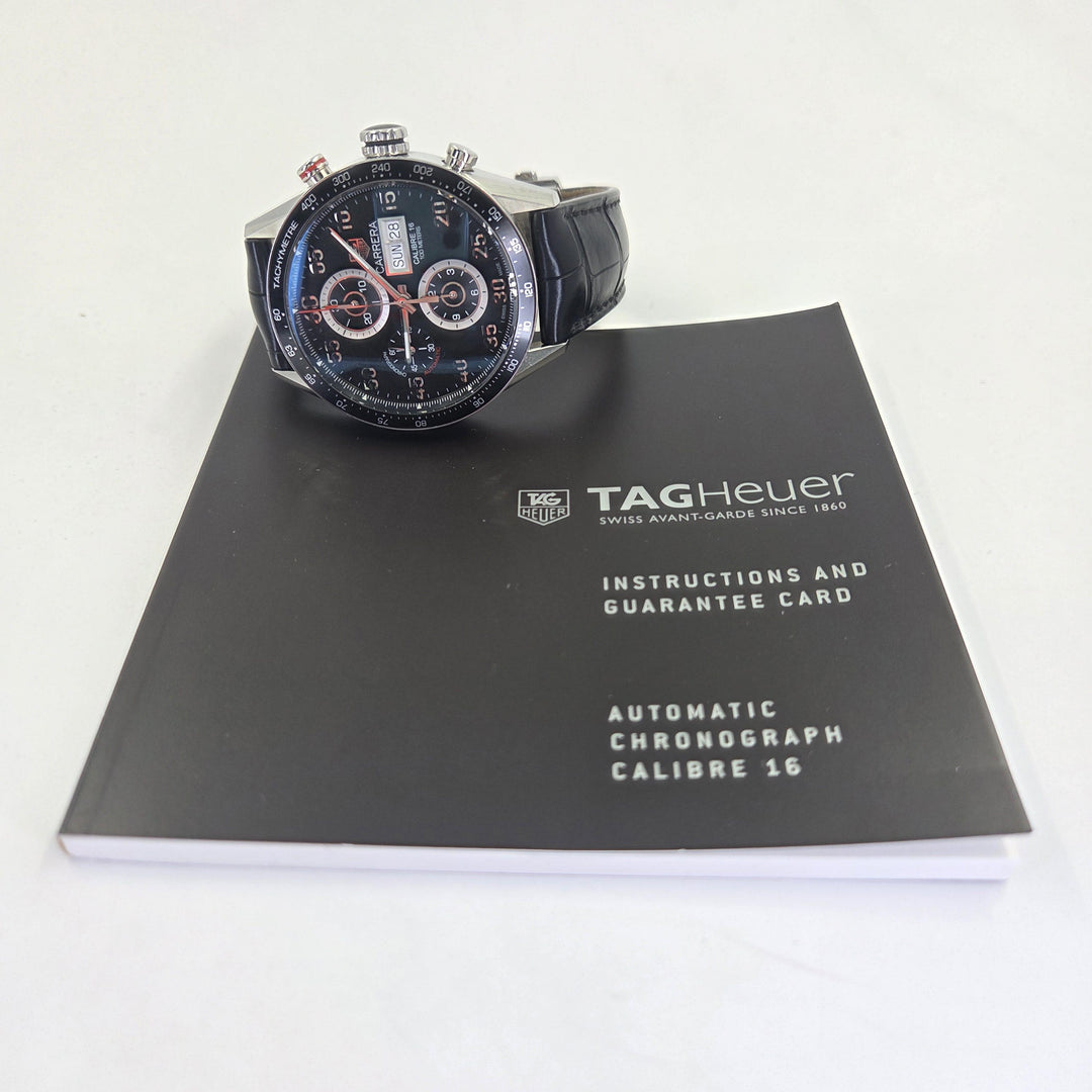 TAG Heuer Carrera Calibre 16 Automatic Chronograph 43mm Black Dial Watch