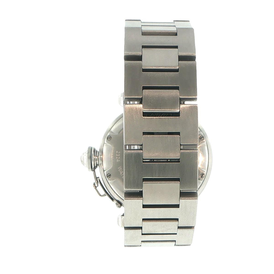 Cartier Pasha 35mm Automatic Stainless Steel Black Dial Watch