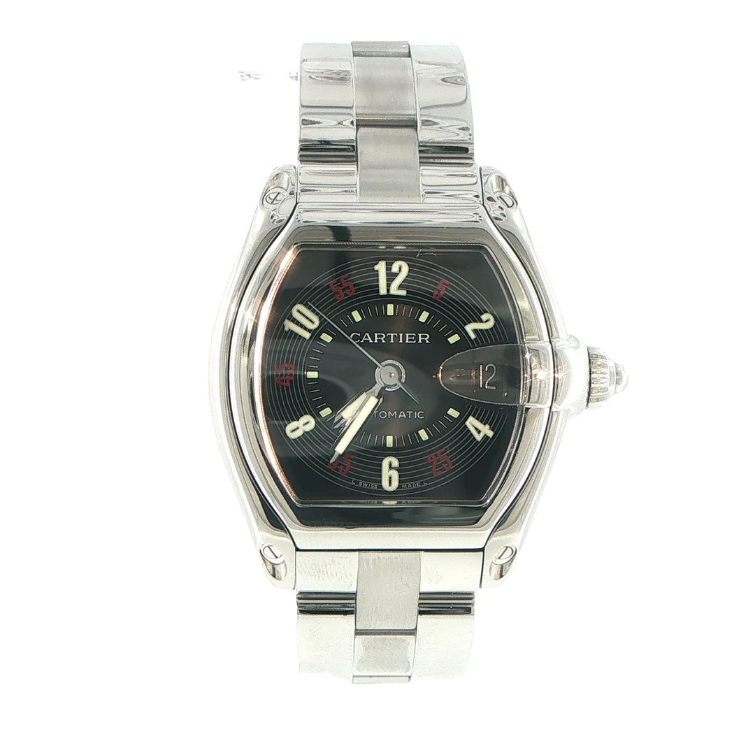 Cartier Roadster Stainless Steel Automatic Roulette Dial Watch 2510
