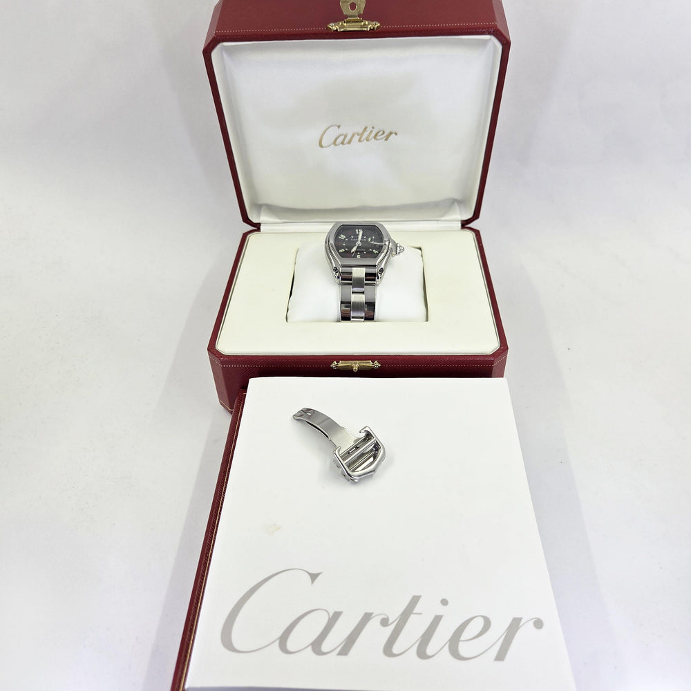Cartier Roadster Stainless Steel Automatic Roulette Dial Watch 2510